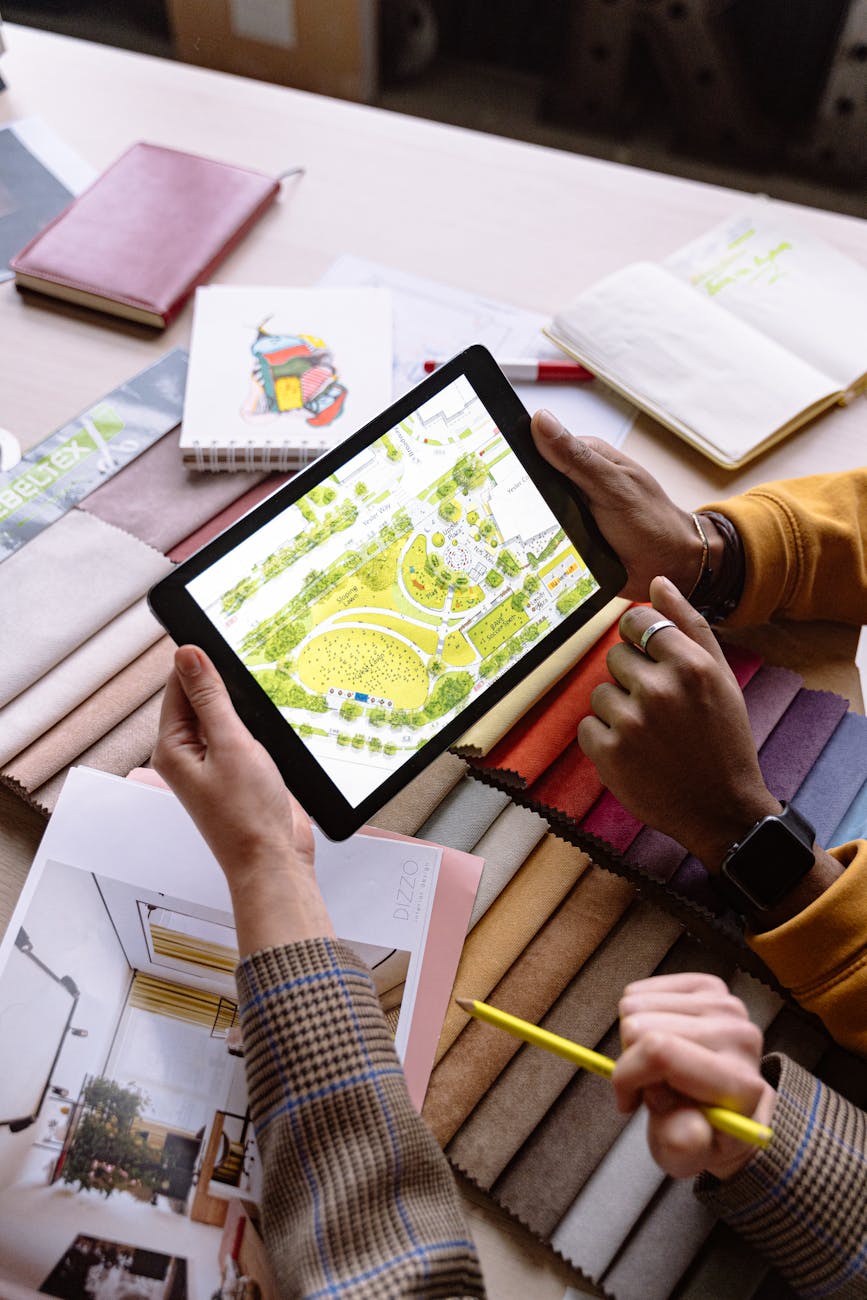 designing with tablet
